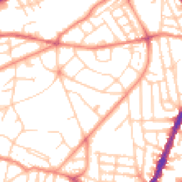 Daytime road noise heatmap for S7 1NE