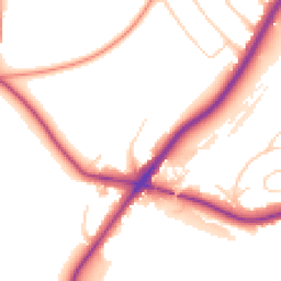 Daytime road noise heatmap for S7 2QX