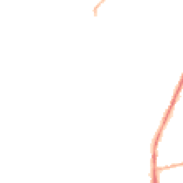 Night-time road noise heatmap for S70 5JX