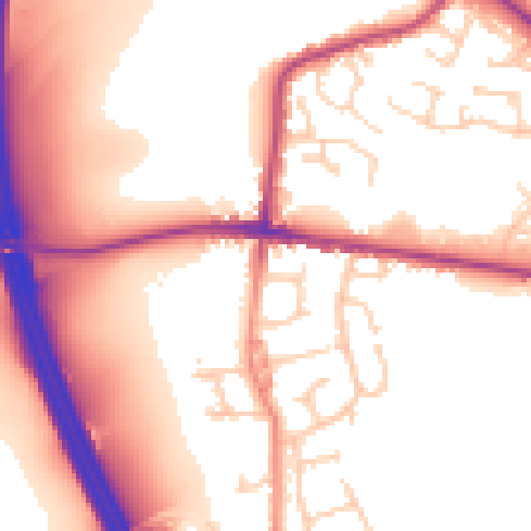 Daytime road noise heatmap for S75 1AD