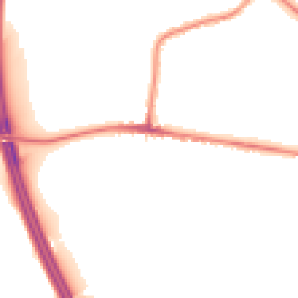 Night-time road noise heatmap for S75 1AD