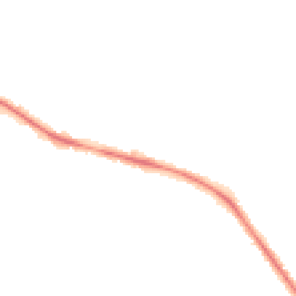 Night-time road noise heatmap for S75 1AG