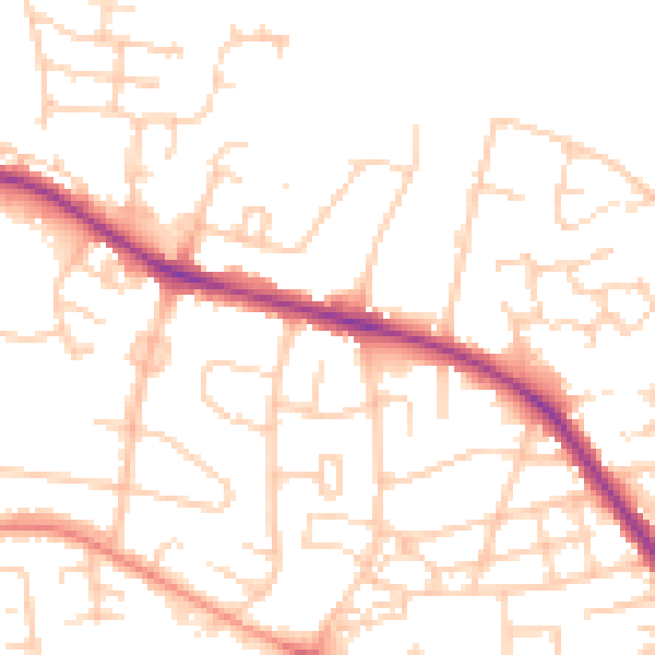Daytime road noise heatmap for S75 1AH
