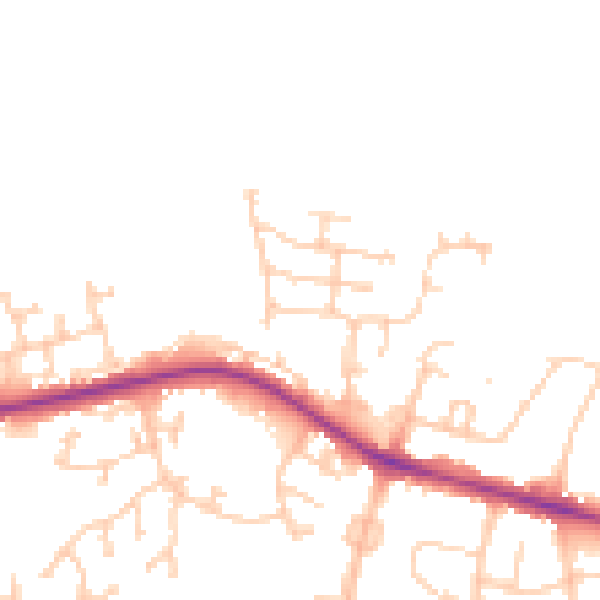 Daytime road noise heatmap for S75 1AL