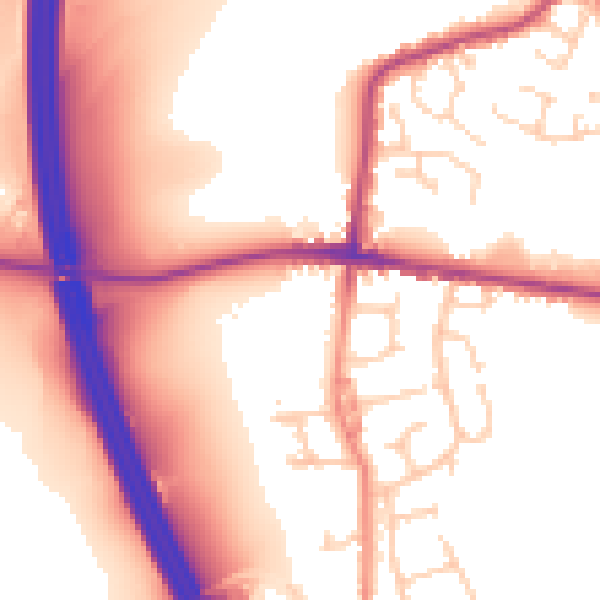 Daytime road noise heatmap for S75 1AN