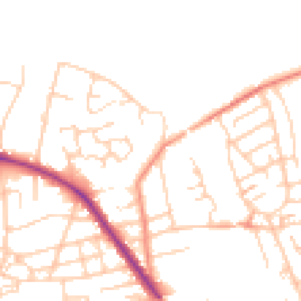 Daytime road noise heatmap for S75 1BH