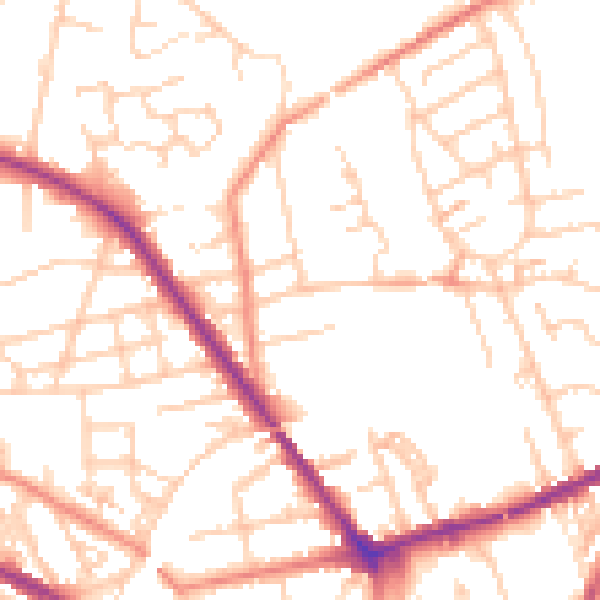 Daytime road noise heatmap for S75 1DA