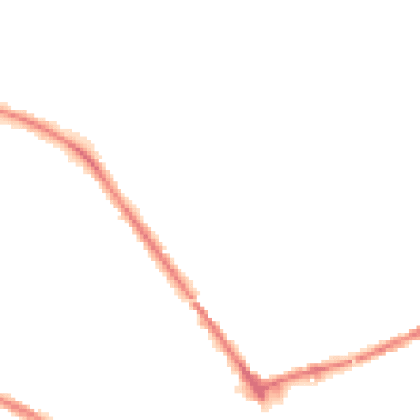 Night-time road noise heatmap for S75 1DA