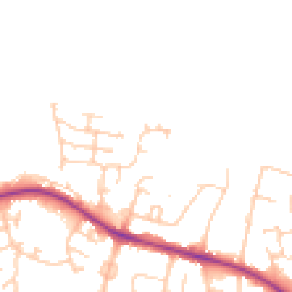 Daytime road noise heatmap for S75 1DF