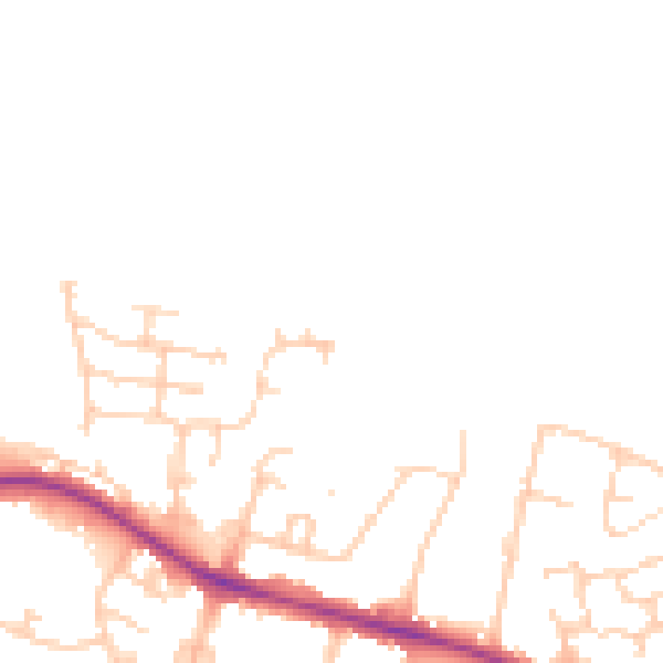 Daytime road noise heatmap for S75 1DG