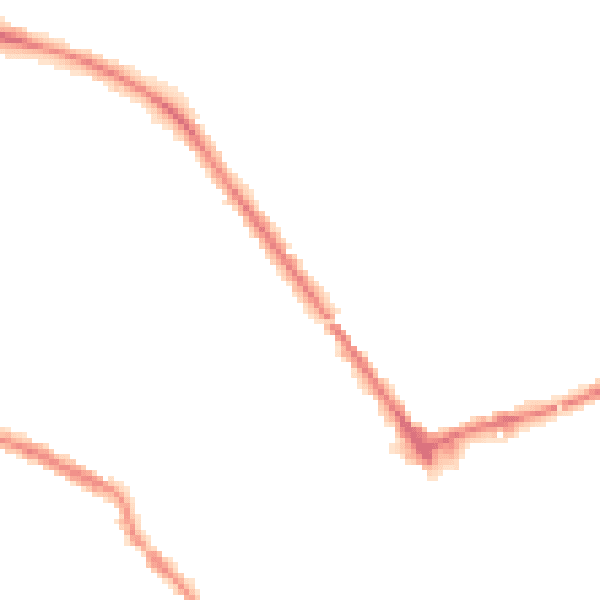 Night-time road noise heatmap for S75 1DL