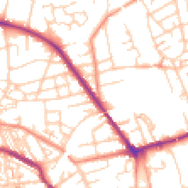 Daytime road noise heatmap for S75 1DN