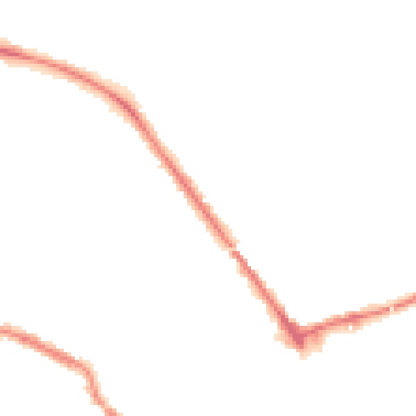 Night-time road noise heatmap for S75 1DN