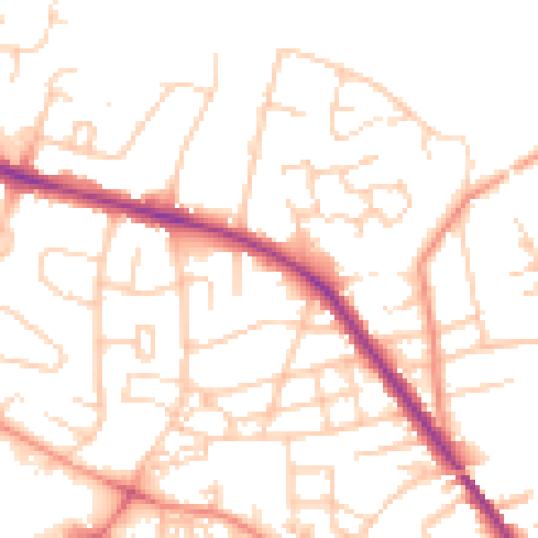 Daytime road noise heatmap for S75 1DT