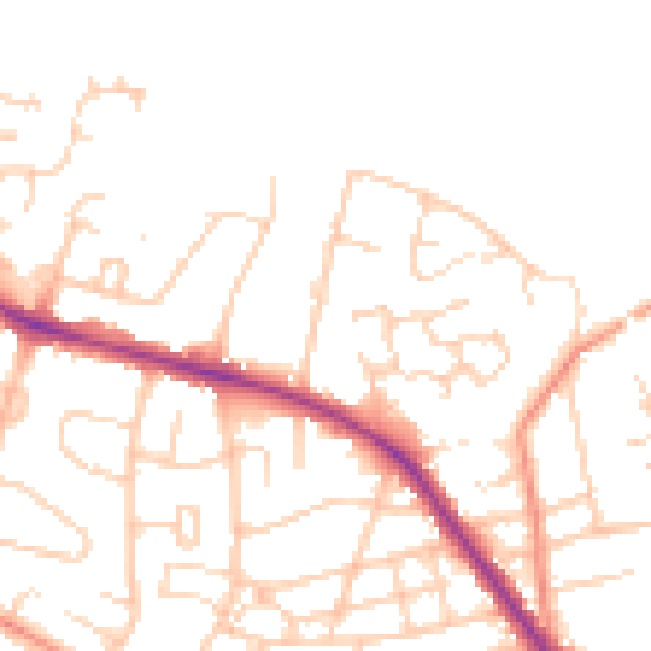 Daytime road noise heatmap for S75 1DU