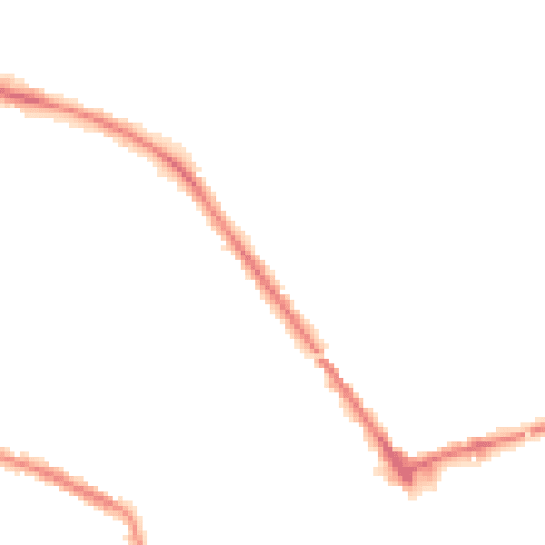 Night-time road noise heatmap for S75 1DW