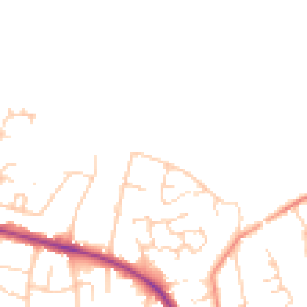 Daytime road noise heatmap for S75 1DY