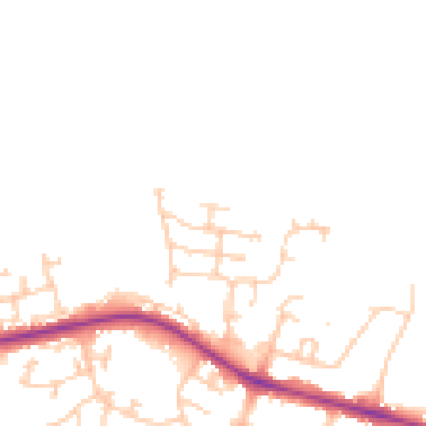 Daytime road noise heatmap for S75 1FF