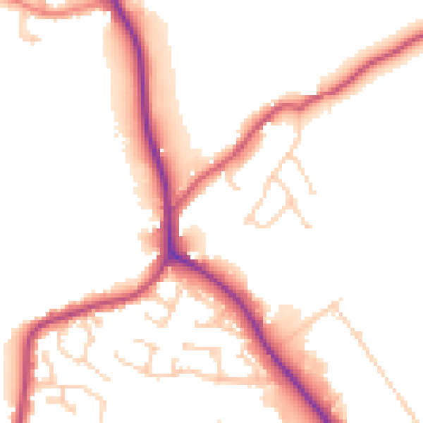 Daytime road noise heatmap for S75 1FT