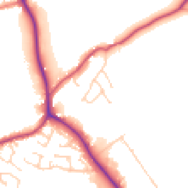 Daytime road noise heatmap for S75 1FW