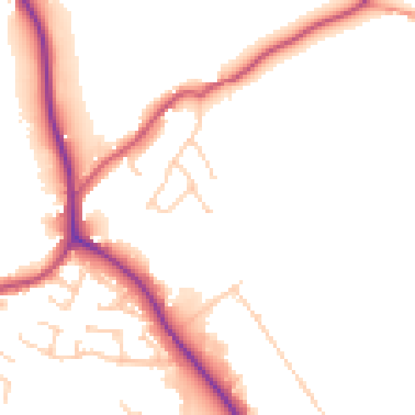 Daytime road noise heatmap for S75 1GA