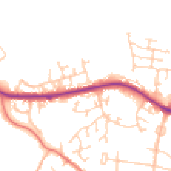 Daytime road noise heatmap for S75 1GX