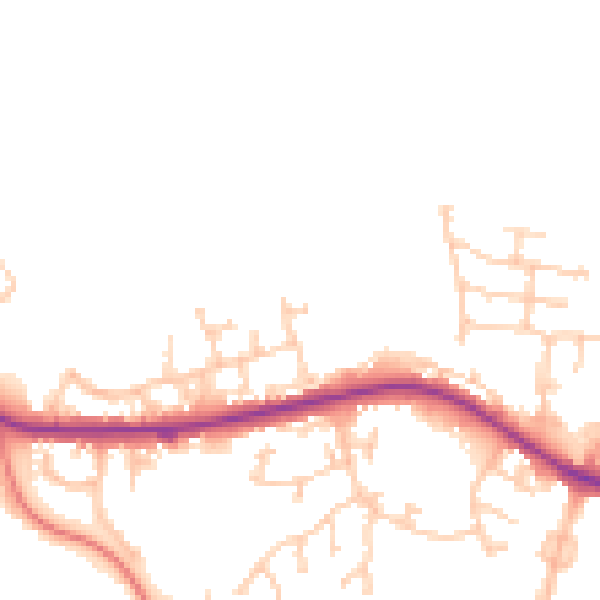 Daytime road noise heatmap for S75 1GZ