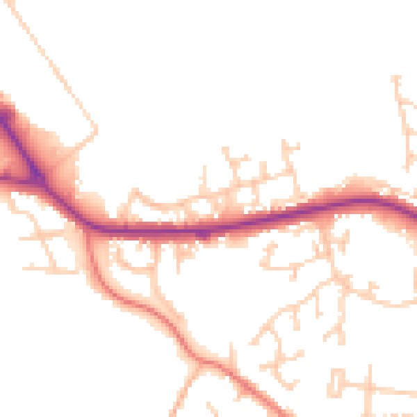 Daytime road noise heatmap for S75 1HY