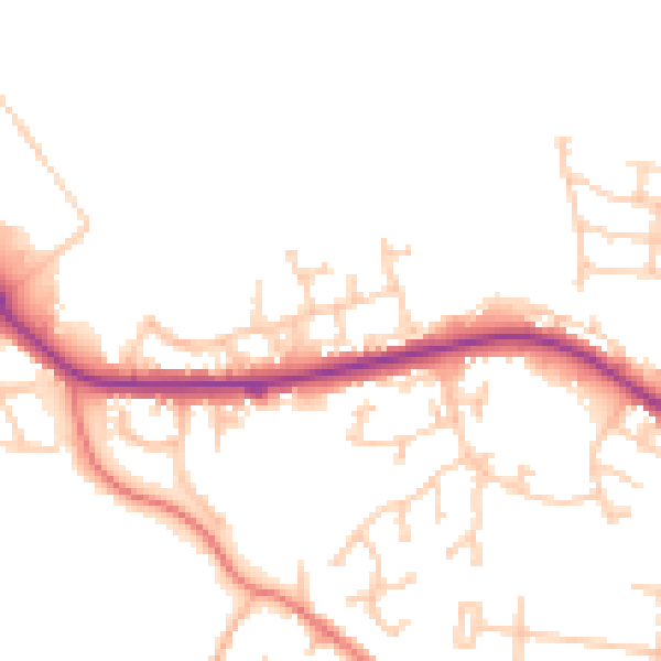 Daytime road noise heatmap for S75 1HZ