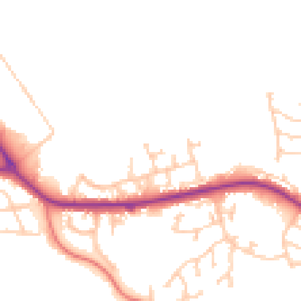 Daytime road noise heatmap for S75 1JW