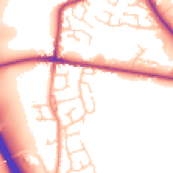 Daytime road noise heatmap for S75 1LB