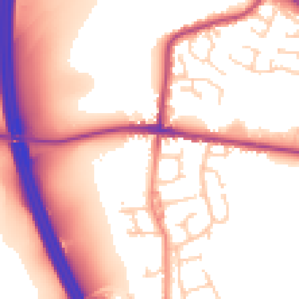 Daytime road noise heatmap for S75 1LD