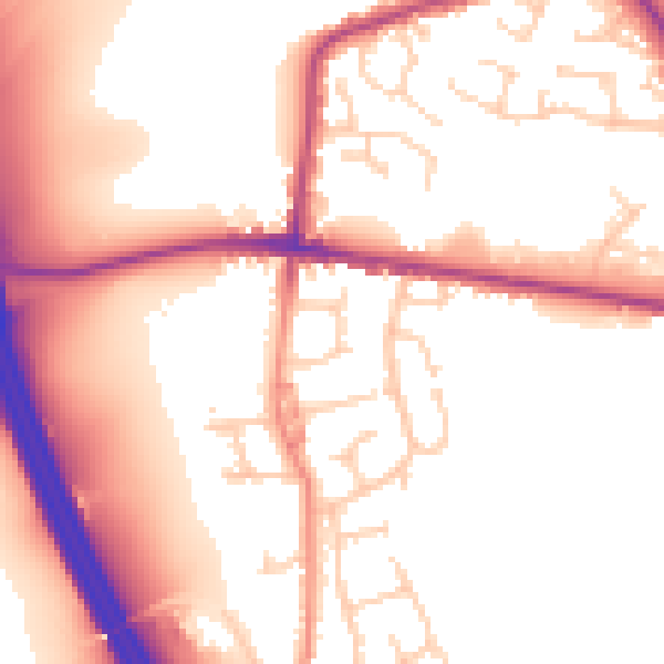 Daytime road noise heatmap for S75 1LG