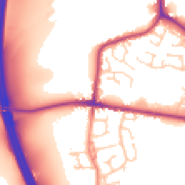 Daytime road noise heatmap for S75 1LH