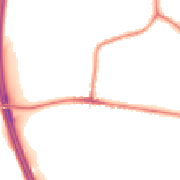 Night-time road noise heatmap for S75 1LH
