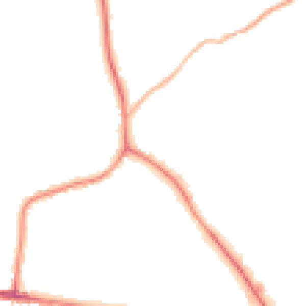 Night-time road noise heatmap for S75 1LR