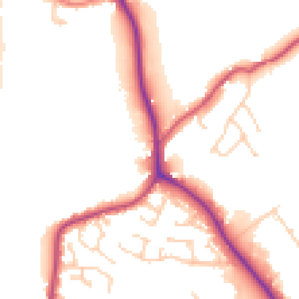 Daytime road noise heatmap for S75 1LS