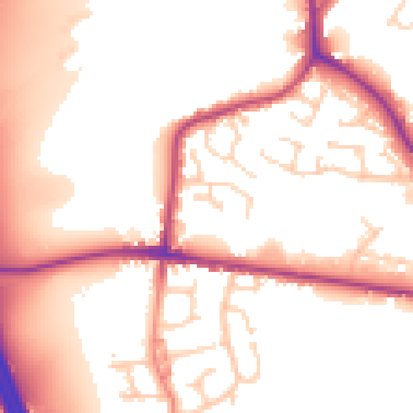 Daytime road noise heatmap for S75 1NB
