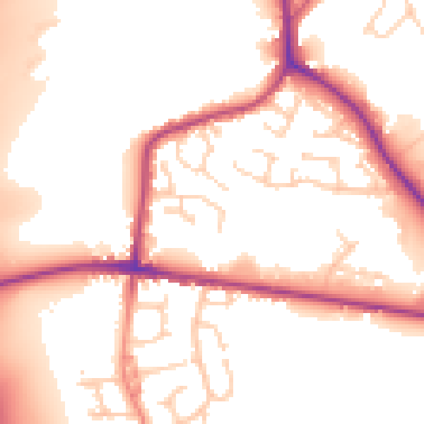 Daytime road noise heatmap for S75 1ND