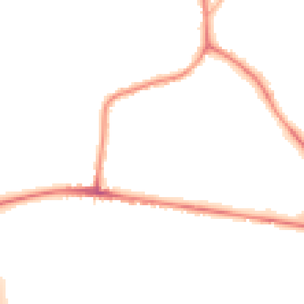 Night-time road noise heatmap for S75 1ND