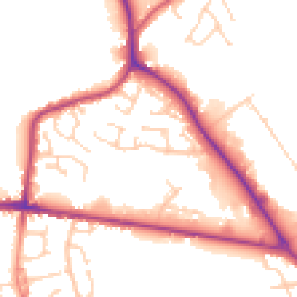 Daytime road noise heatmap for S75 1NF
