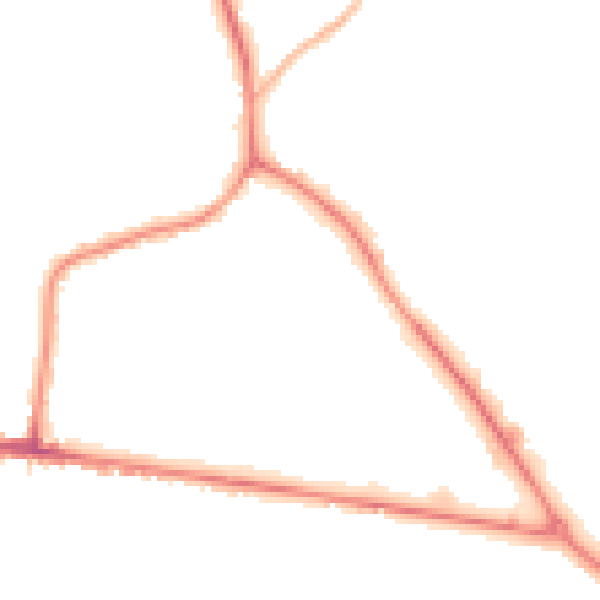 Night-time road noise heatmap for S75 1NG