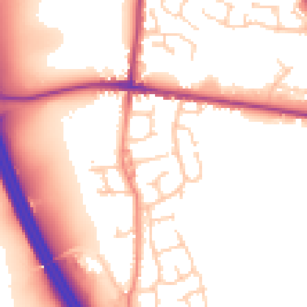 Daytime road noise heatmap for S75 1NH