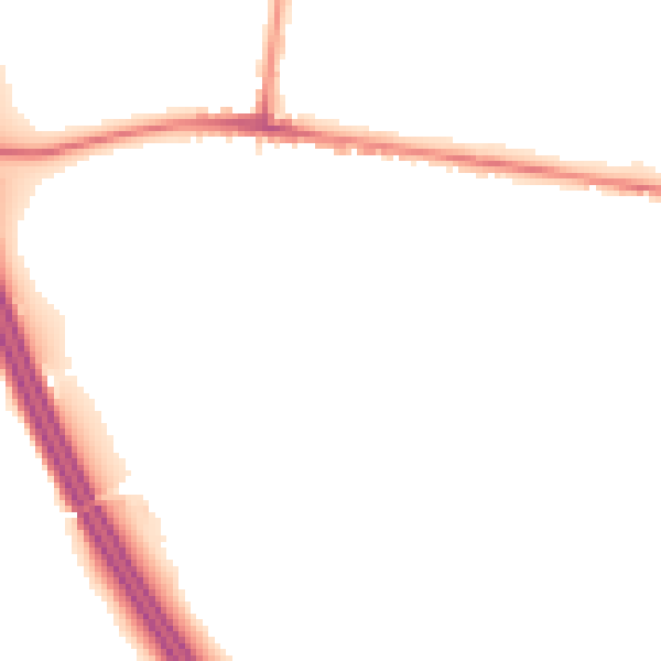 Night-time road noise heatmap for S75 1NS