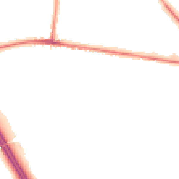 Night-time road noise heatmap for S75 1NX