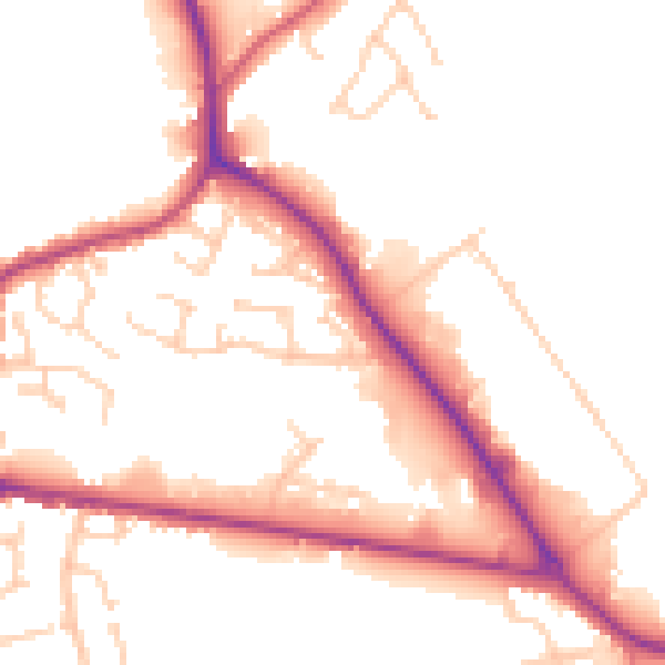 Daytime road noise heatmap for S75 1NY