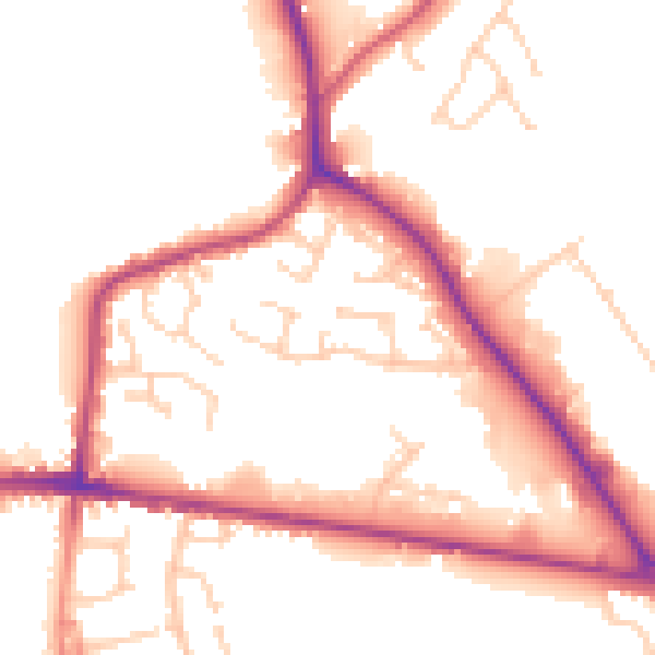 Daytime road noise heatmap for S75 1NZ