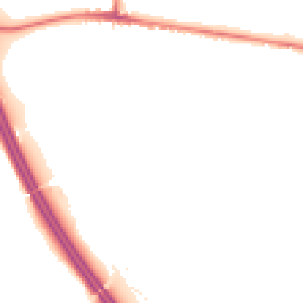 Night-time road noise heatmap for S75 1PA
