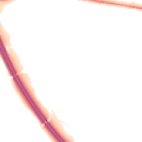 Night-time road noise heatmap for S75 1PB