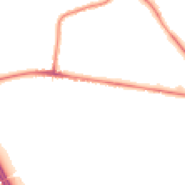 Night-time road noise heatmap for S75 1PR